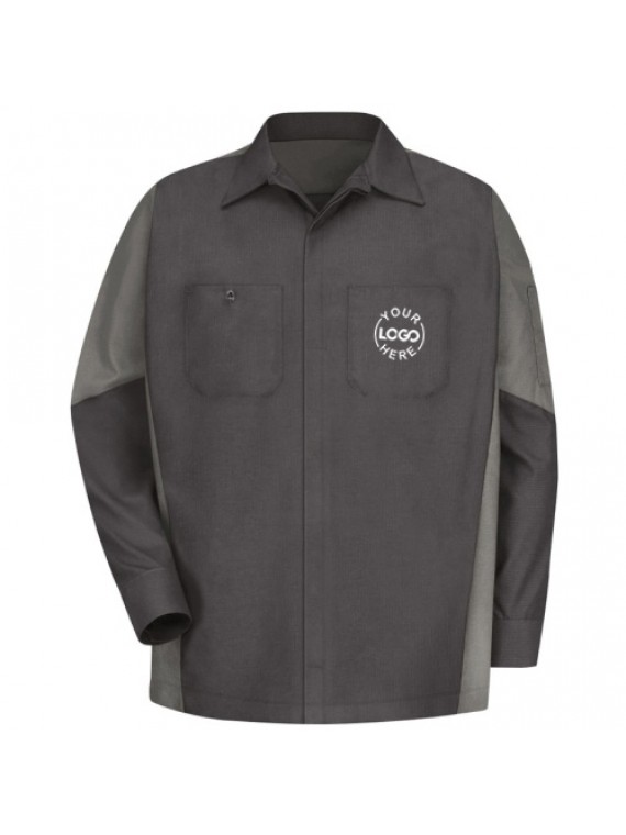 Automotive Mechanic Shirts Full Sleeve Light Dark Grey Automotive